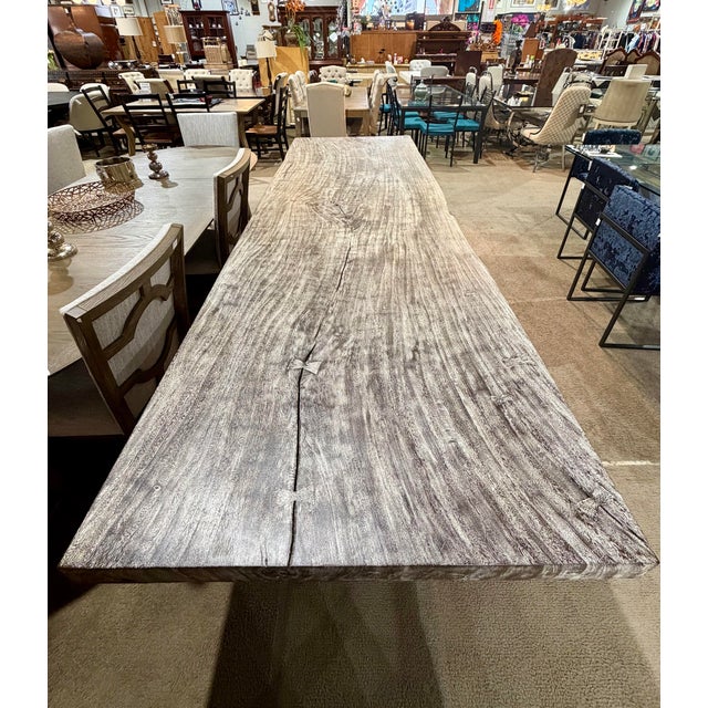 Origins by Phillips Collection Grey Stone Straight-Edge Dining Table Attributed To For Sale In Las Vegas - Image 6 of 7