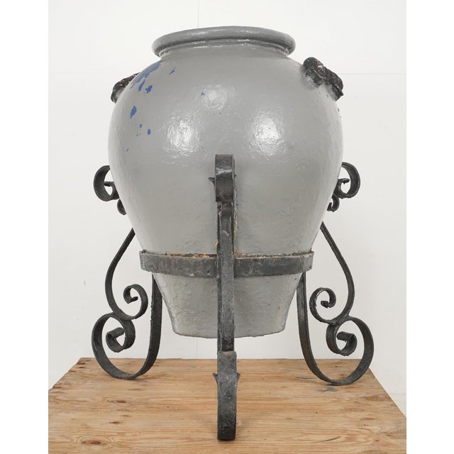 Mid 20th Century Grand Scale Spanish Revival Gray Concrete Garden Planter For Sale - Image 10 of 10