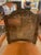 Pair of Velvet Upholstered French Cane Back Armchairs For Sale - Image 9 of 10