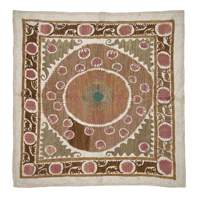 Bukhara Suzani Tablecloth — Decorative Vintage Textile For Sale