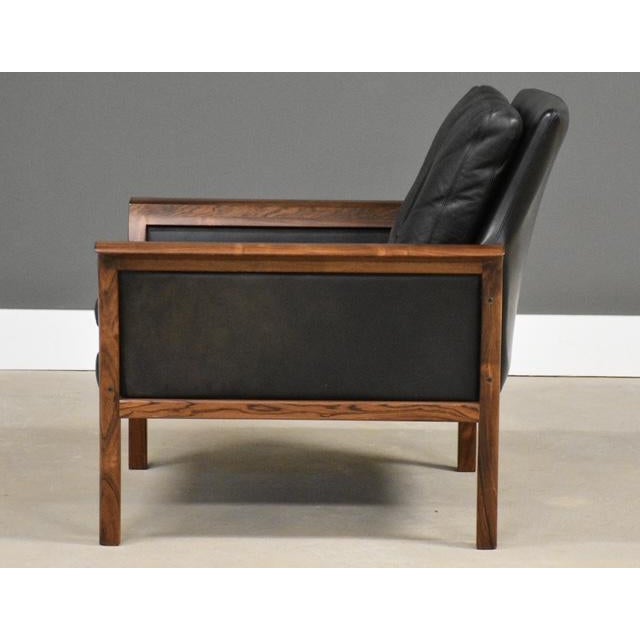 1960s 1960s Knut Saeter Black and Rosewood Lounge Chair For Sale - Image 5 of 10