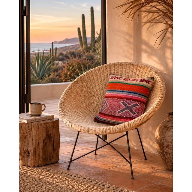 Pink Peruvian Cusco Frazada Pillow For Sale - Image 8 of 8