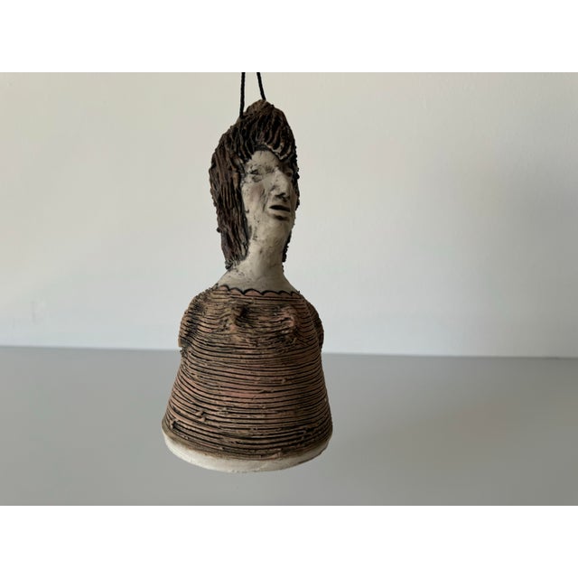 Ceramic 80's Vintage Sculptural Art Pottery Bell, Signed For Sale - Image 7 of 10