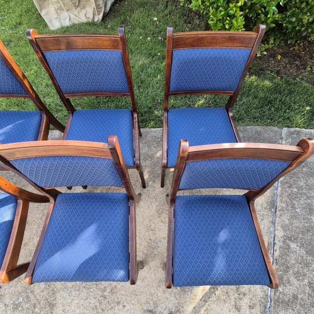 Baker Furniture Company 2018 Duncan Phyfe Style Mahogany Dining Side Chairs W/ Saber Legs Regency Sheraton, Set of 8 For Sale - Image 4 of 15