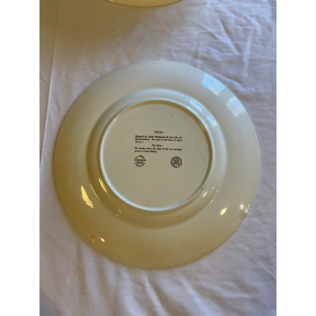1960s Josiah Wedgewood and Sons for Neiman Marcus Views of Old Texas Salad/Dessert Plates- Set of 5 For Sale - Image 12 of 13