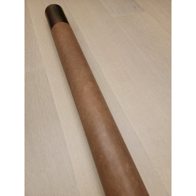 Apparatus Studio Cylinder Pendant Light in Aged Brass & Leather For Sale - Image 13 of 18