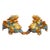Late 19th Century Pair of Cloisonné Enamel Guardian Lion Figurines, 4890g Total, Gilt Bronze For Sale