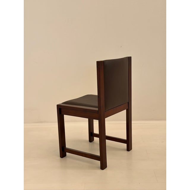 1970s Vintage Wooden and Skai Chairs, 1960s, Set of 6 For Sale - Image 5 of 18