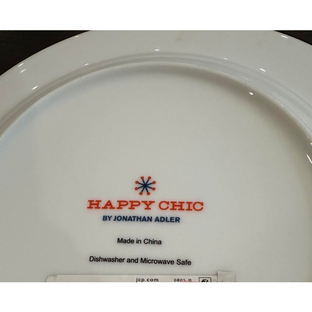 Jonathan Adler Mid-Century Modern Set of 8 Plates For Sale - Image 4 of 4