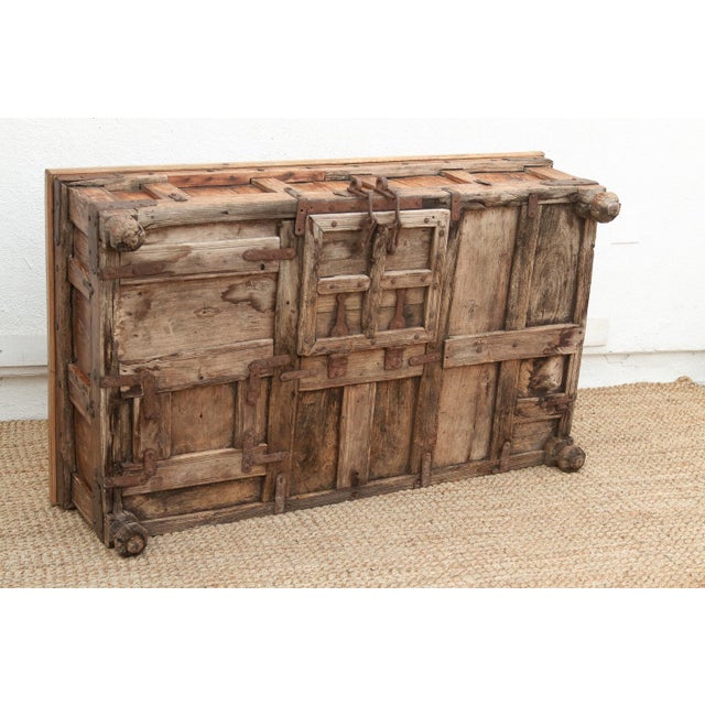 Large Antique Teak Stickbox Chest Coffee Table For Sale - Image 13 of 15
