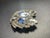 Mid-Century Modern MCM Jewelry by Lilien Czech Glass Brooch, Sprite Face. Signed. For Sale - Image 3 of 5