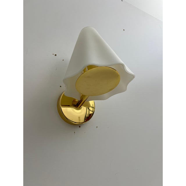 1980s Vintage Double Glass Wall Lights, Italy, 1980s, Set of 2 For Sale - Image 5 of 10