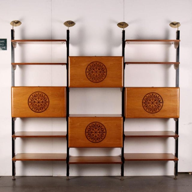 Vintage Three-Bay Bookcase, 1960s For Sale - Image 9 of 16