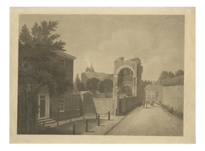 After W. Davey, Rougemont Castle, Exeter, Aquatint, 1794