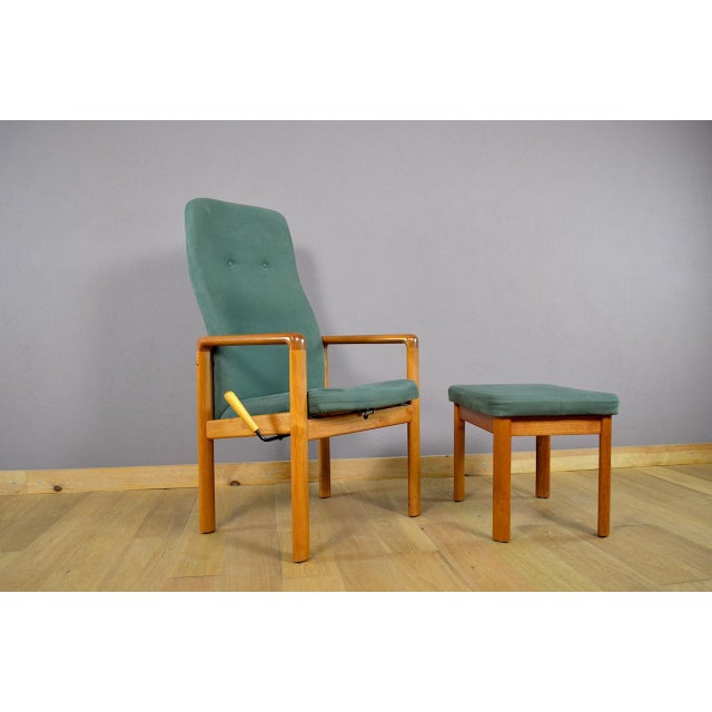 Danish Relax Armchair and Ottoman in Teak by Schou Andersen, 1960 For Sale - Image 4 of 13