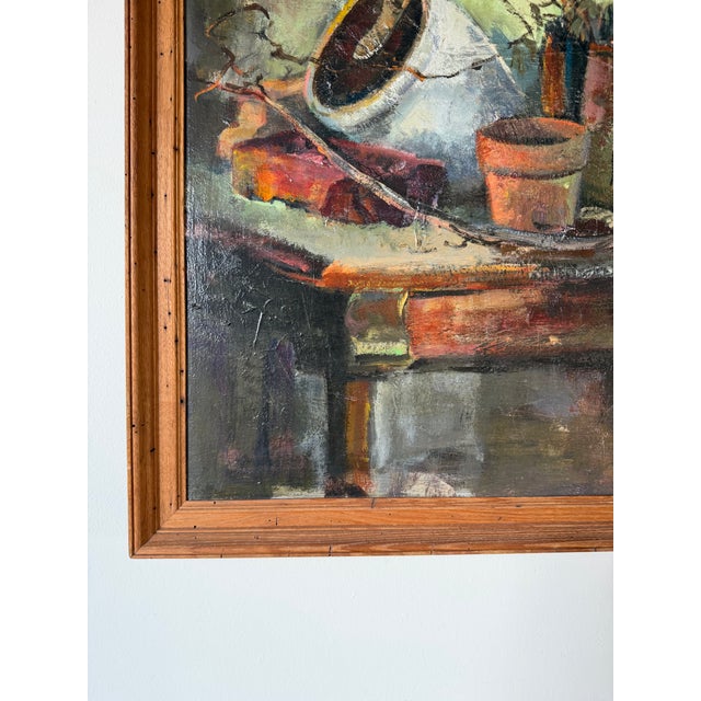1960s Vintage Turner Still Life Oil on Canvas Painting in Wood Frame For Sale In Miami - Image 6 of 12