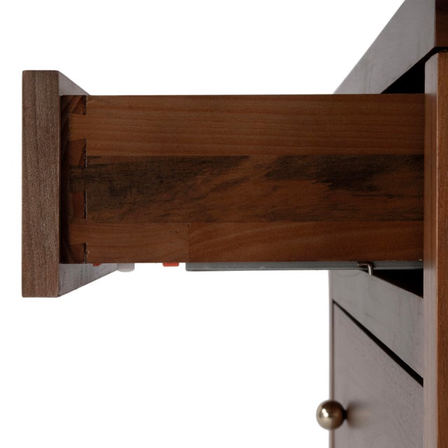 Brown Nora 25 in. W Rectangular Wood 3 Drawer Nightstand, Walnut For Sale - Image 8 of 11