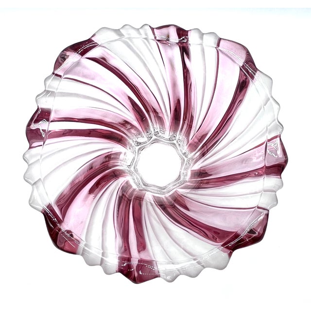 Cranberry Clear Glass Vase by Josef Hospodka, 1960s For Sale - Image 14 of 18