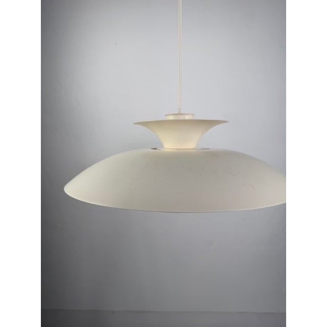 Ivory Scandinavian Pendant Lamp, Denmark, 1970s For Sale - Image 8 of 14