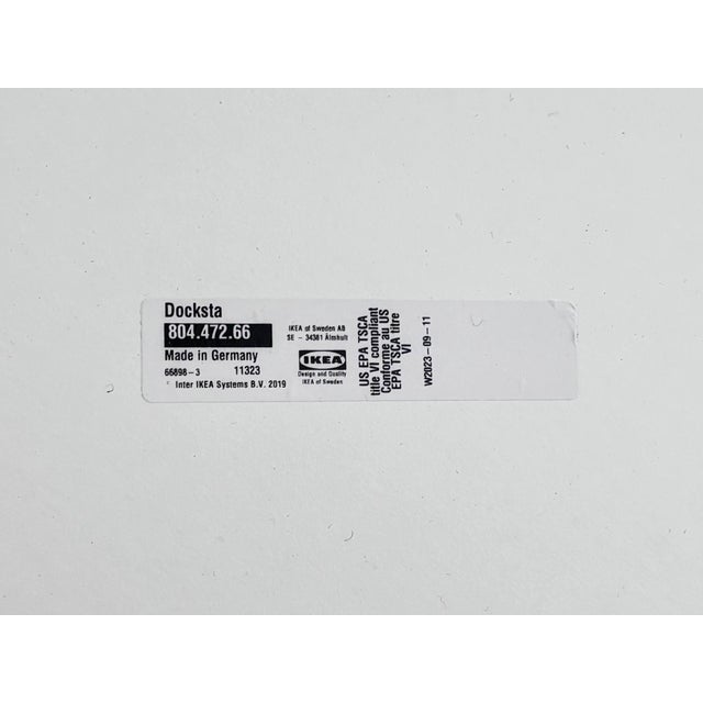 Round Docksta Tulip Table in White from Ikea, 2010s For Sale - Image 11 of 14