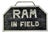 Large Vintage "Ram in Field" Wooden Sign With Barn Shaped Frame For Sale
