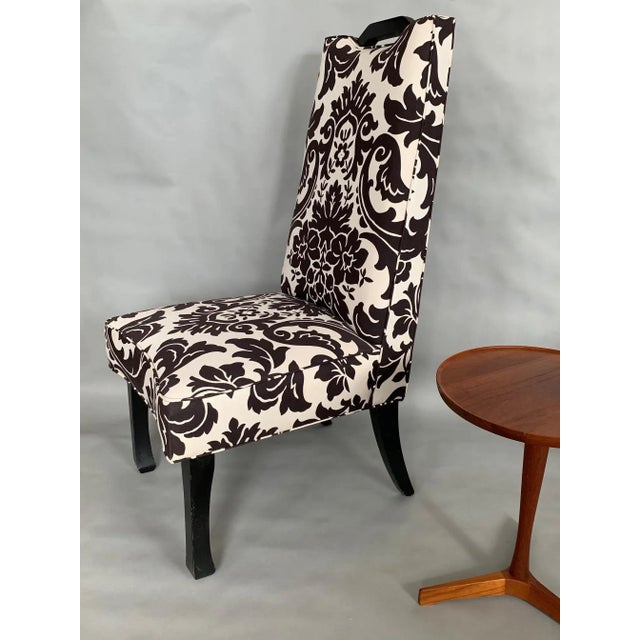 1950s Vintage High Back Decorator Chairs- A Pair For Sale - Image 9 of 10