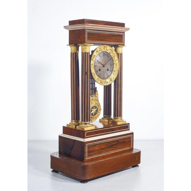 Pendulum Clock with Glass Bell, 19th Century For Sale - Image 5 of 18