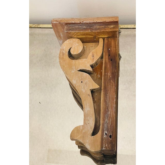 1900 - 1909 French Antique Wood Bracket For Sale - Image 5 of 5
