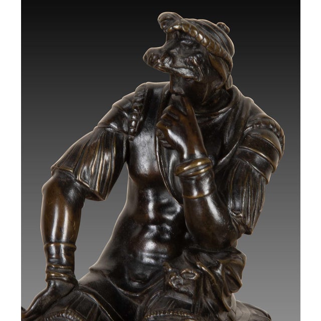Antique French Bronze Figure of the Seated Lorenzo De Medici, 1880 For Sale - Image 6 of 10