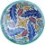Handcrafted ceramic plate featuring an elaborate hand-painted Moorish pattern in a traditional Andalusian color...