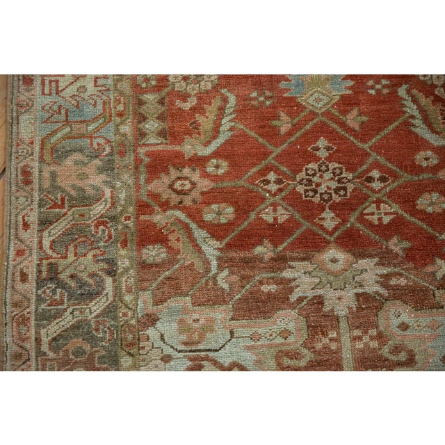 1930s Vintage Persian Heriz Herati Wool Rug Runner For Sale - Image 13 of 13