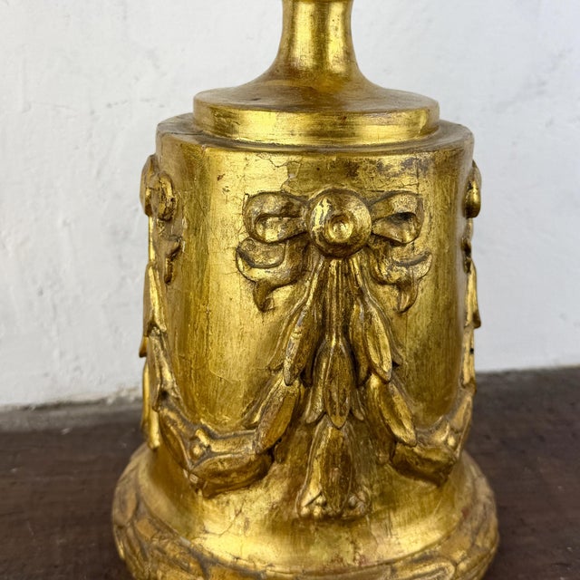 Wood Vintage Tuscan Table Lamp, 1950s For Sale - Image 7 of 18