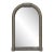 Karl Springer Style Arched Tessellated Stone & Rattan Mirror, American, 1980s For Sale