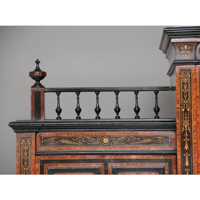 Brown Antique Aesthetic Movement Display Cabinet by James Lamb For Sale - Image 8 of 12