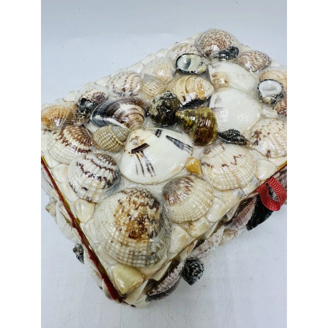 Coastal Vintage Shell Box For Sale - Image 3 of 6