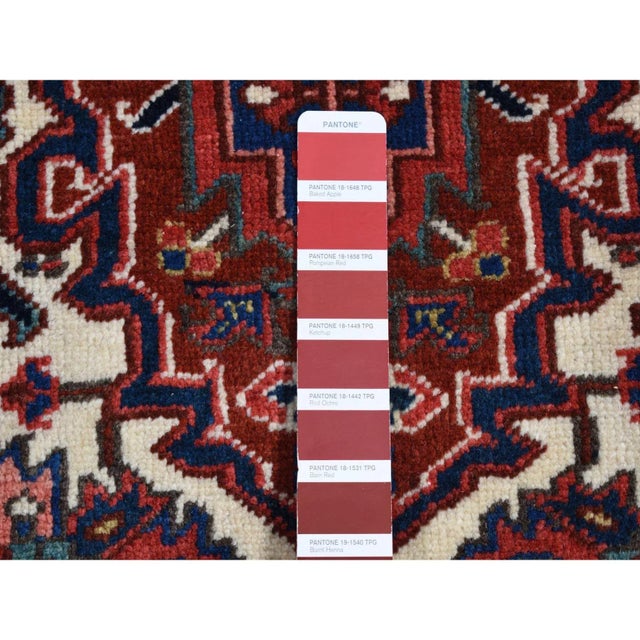 1950s Red Semi Antique Oriental Rug For Sale - Image 4 of 9
