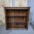 Excellent quality solid oak, open adjustable library bookcase, two shelves, in excellent home ready condition having been...