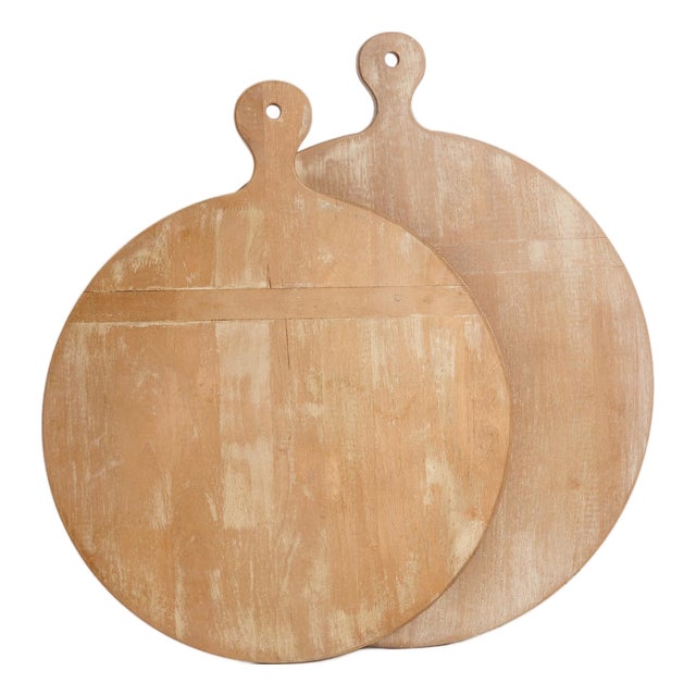 Antique Round Cutting Boards, Set Of 2 For Sale