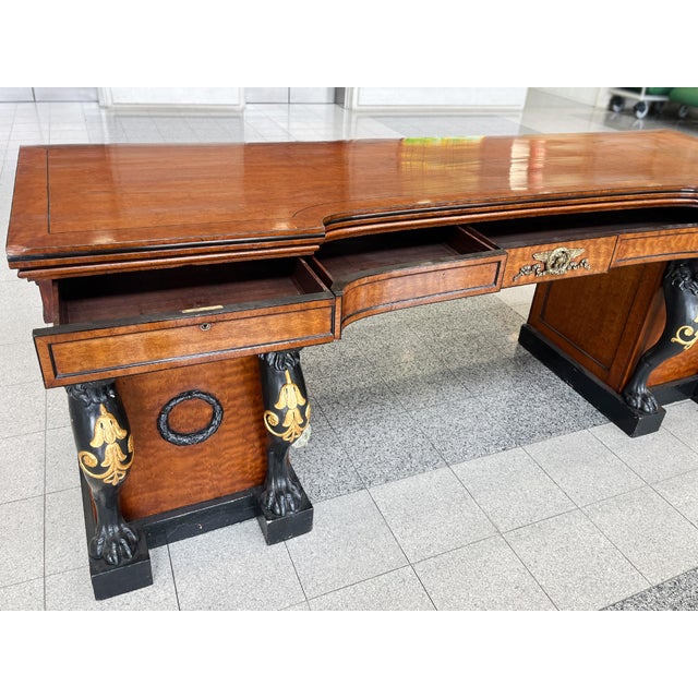 Wood Early 19th Century Regency Mahogany Sideboard With Ebony Inlays For Sale - Image 7 of 18