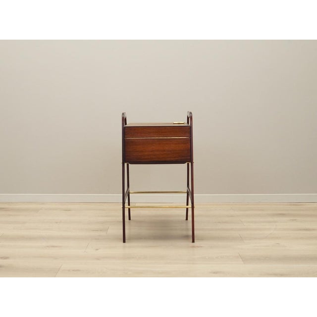 Brown Vintage Walnut Sewing Table, 1970s For Sale - Image 8 of 18