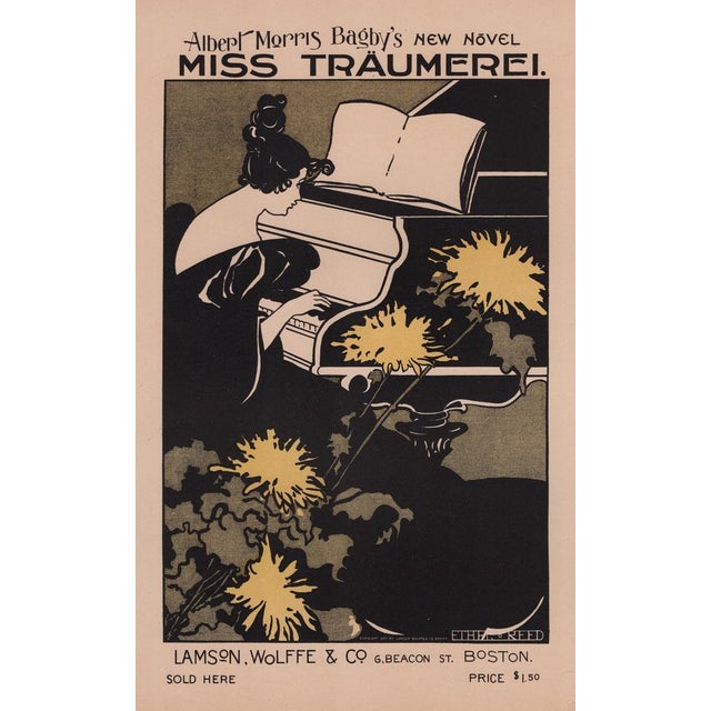 Ethel reed (1874-1912) miss traumerei (miss dreaming) year: 1897 lithograph on wove paper publisher: chaix signed in the...