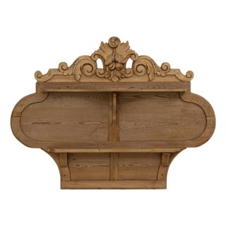 19th Century French Carved Wooden Wall Shelf For Sale