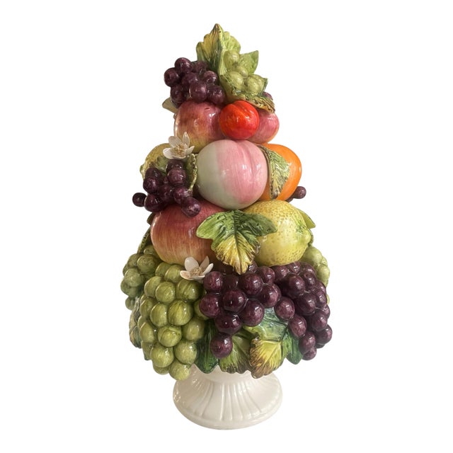 Vintage Ceramic Fruit Topiary For Sale