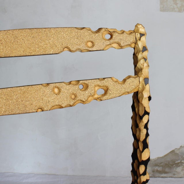 N1 Chair - Brutalist Yakisugi Charred Wood Dining Chair by Gabor Gobi For Sale - Image 4 of 10