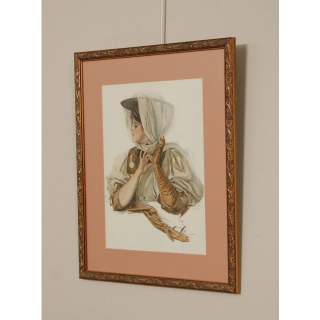 Pink Harrison Fisher 'Ready for a Spin' Illustration Art Print For Sale - Image 8 of 13