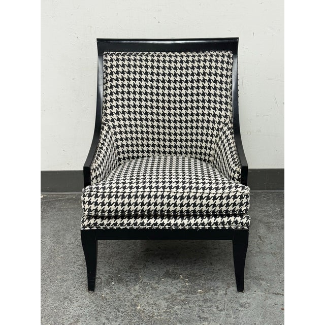 Design Plus Gallery presents the Medford Black & White Houndstooth Chair from Hammary Furniture. This accent chair has...