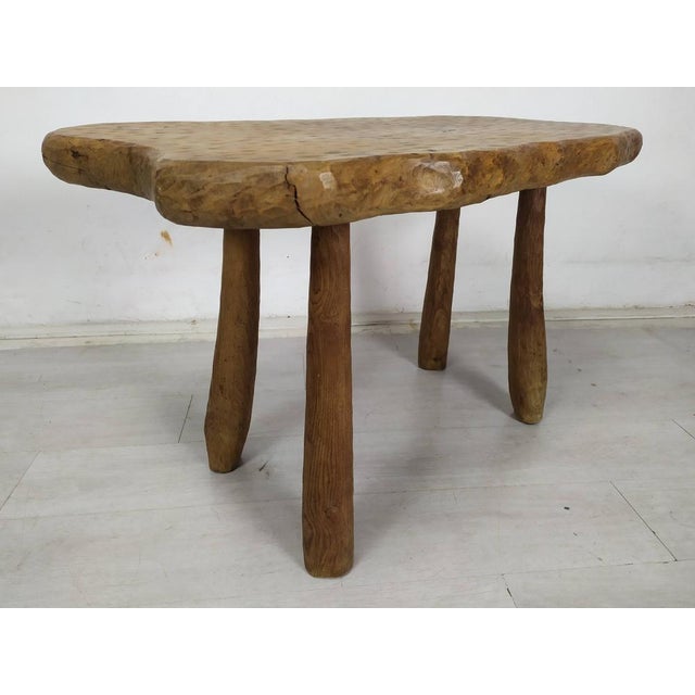 Brutalist Brutalist Table in Ash, 1970s For Sale - Image 3 of 18