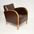 Brown Art Deco Swedish Armchairs in Satin Birch and Leather, 1930, Set of 2 For Sale - Image 8 of 13