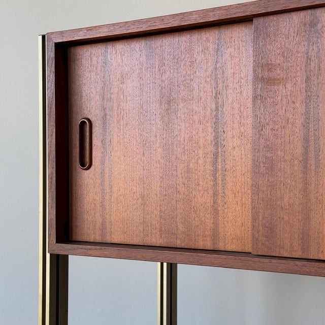 Brown 1960s Omni Freestanding Shelving Unit With Secretary Desk Attributed to George Nelson For Sale - Image 8 of 12