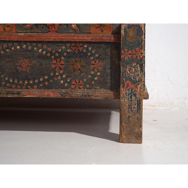 Antique Painted Chest, 1870s For Sale - Image 12 of 18